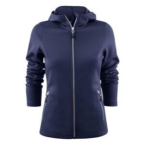 Printer RED Womens/Ladies Layback Hoodie / Navy